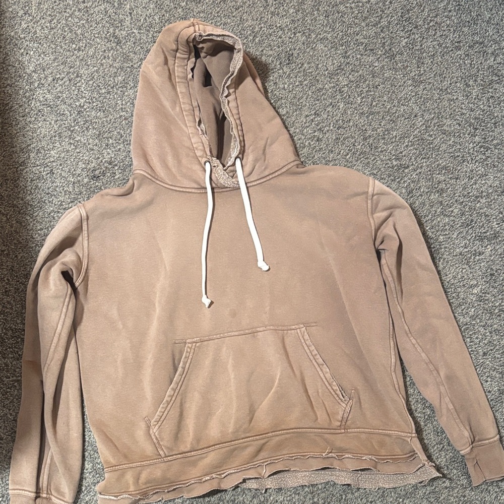 Free People Tan Hoodie Sweater
